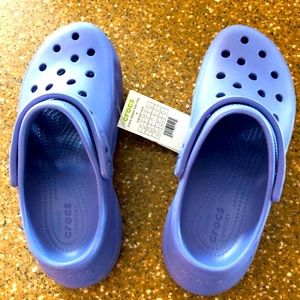 “Bae” Platform Crocs in “lapis” blue Size W9 (EUR 39-40) NWT